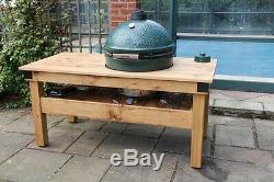 Extra Large English oak big green egg barbecue butchers block table garden