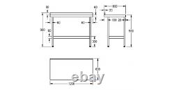 F20601Z Stainless Steel Preparation Wall Table 1200mm x 600mm