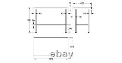 F20613Z Stainless Steel Centre Table 1200x650mm