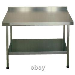 F20620Z Stainless Steel Wall Table With Upstand 900x 600x 650mm
