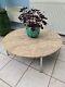 Fabulous Marble Round Coffee Table, 91 Cm Diameter, Solid Stainless Steel Frame