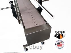 Furex Stainless Steel 8' x 7.5 Inline Conveyor with Plastic Table Top Belt
