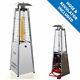 Garden Table Top Patio Heater Stainless Steel Pyramid Outdoor Gas Powered 3kw