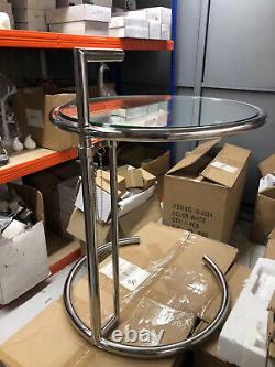 Glass & Stainless Steel Frame Coffee Table End Table Side Table