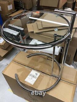 Glass & Stainless Steel Frame Coffee Table End Table Side Table