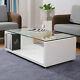 Glossy Glass Coffee Table Side End Console Table Entryway Storage Living Room Uk