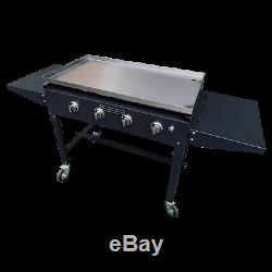 Griddle BBQ with Side Tables & Stainless Steel Top, Folds Flat Tasty Trotter