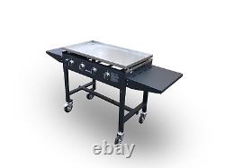 Griddle BBQ with Side Tables & Stainless Steel Top, Folds Flat Tasty Trotter