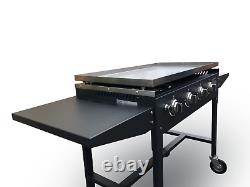 Griddle BBQ with Side Tables & Stainless Steel Top, Folds Flat Tasty Trotter