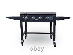 Griddle BBQ with Side Tables & Stainless Steel Top, Folds Flat Tasty Trotter