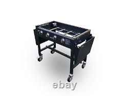 Griddle BBQ with Side Tables & Stainless Steel Top, Folds Flat Tasty Trotter