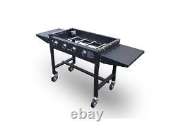 Griddle BBQ with Side Tables & Stainless Steel Top, Folds Flat Tasty Trotter