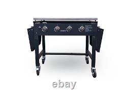 Griddle BBQ with Side Tables & Stainless Steel Top, Folds Flat Tasty Trotter