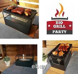 Grill Burner BBQ Table Barbecue Bioethanol Fuel Fireplace Iron Plate