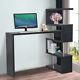 Homcom Home Furniture Black Bar Table Pivot Counter Storage Display