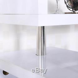 HOMCOM Home Furniture Black Bar Table Pivot Counter Storage Display