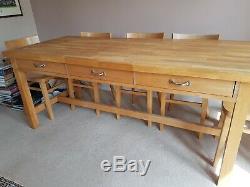 Habitat Beech Dining Table And 8 Chairs