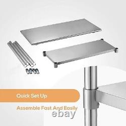 Heavy-Duty Stainless Steel Table 900x600x850mm Perfect for Restaurant Kitchens