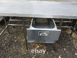 Heavy Duty Stainless Steel Work Table With Drawer 2150mm Wide
