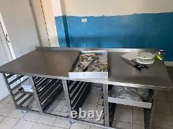 Heavy Duty Table Prep Stainless Steel 240cm Catering Restraunt/ Commercial