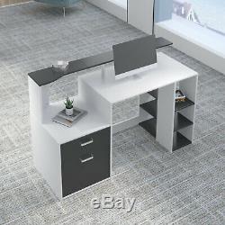 Home Office Computer Desk with Drawers Study Desk Workstation PC Laptop Table