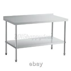 INSMA 3-5FT Adjustable Stainless Steel Kitchen Work Table Bench Workstation UK