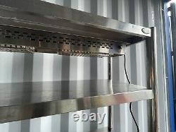 Italinox 1400mm Stainless Steel Table & Twin Shelf Over Gantry / Food Pass Vgc