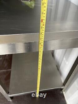 Italinox 1400mm Stainless Steel Table & Twin Shelf Over Gantry / Food Pass Vgc