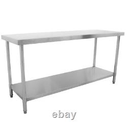 KA10057 Commercial Catering Stainless Steel Table 1800mm 180cm Food Prep