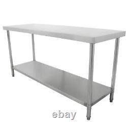 KA10057 Commercial Catering Stainless Steel Table 1800mm 180cm Food Prep