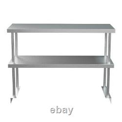 Kitchen Commercial Stainless Steel Single/Double Over Shelf Prep Table Workbench