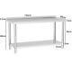 Kitchen Stainless Steel Catering Table Food Prep Commercial Table With Undershelf