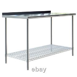 Kitchen Stainless Steel Commercial Catering Table Work Bench Food Prep Worktop