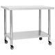 Kitchen Work Table With 100x45x85 Stainless Steel N9n2
