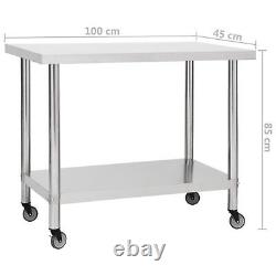 Kitchen Work Table with 100x45x85 Stainless Steel N9N2