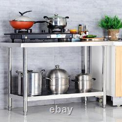 Kitchen Work Top Bench Catering Table 36x24 Commercial Stainless Steel 3x2ft