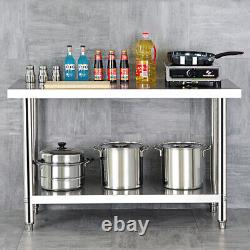 Kitchen Work Top Bench Catering Table 36x24 Commercial Stainless Steel 3x2ft