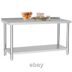 Kitchen Work Top Bench Catering Table 72x24 Commercial Stainless Steel 6x2ft