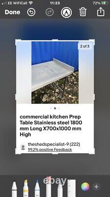 Kitchen prep table commercial stainless steel 1800 mm Long, 700wide 1000mm High