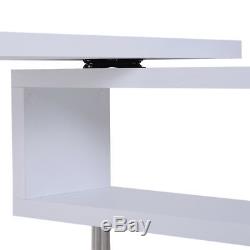 L Shape Desk Computer Corner Table Pivot Shelf Wood Bookcase Storage Display