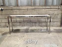 Large Marble and Stainless Steel Designer Console Table
