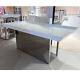 Large Mirrored Stainless Steel Commercial Shop Display Table With White Wooden Top