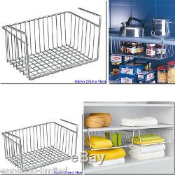 Large Small Kitchen Under Shelf Storage Basket Rack Holder Kitchen Under Table
