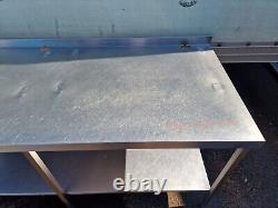 Large Stainless Steel Prep Table With Holes, Heavy Duty 200 X 80 X90cm £100+vat