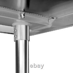 Large Stainless Steel Table With Backsplash & Undershelf, 183 X 76cm £125+vat