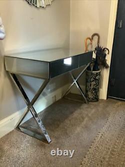 Laura Ashley, Silver Mirror. Stainless steel legs, Large Console Table