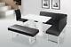Liberty Modern High Gloss White Dining Table With Stainless Steel Base Furniture