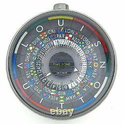 Louis Vuitton Table World Time Clock Globe Escale Timezone Q5Q000 Gray WithBox