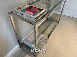Luxury Glass & Chrome Modern Console Side hallway table RV ASTLEY EICHHOLTZ £450