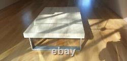 Luxury Handmade Solid Marble/Quartz & Stainless Steel Coffee Table Immaculate